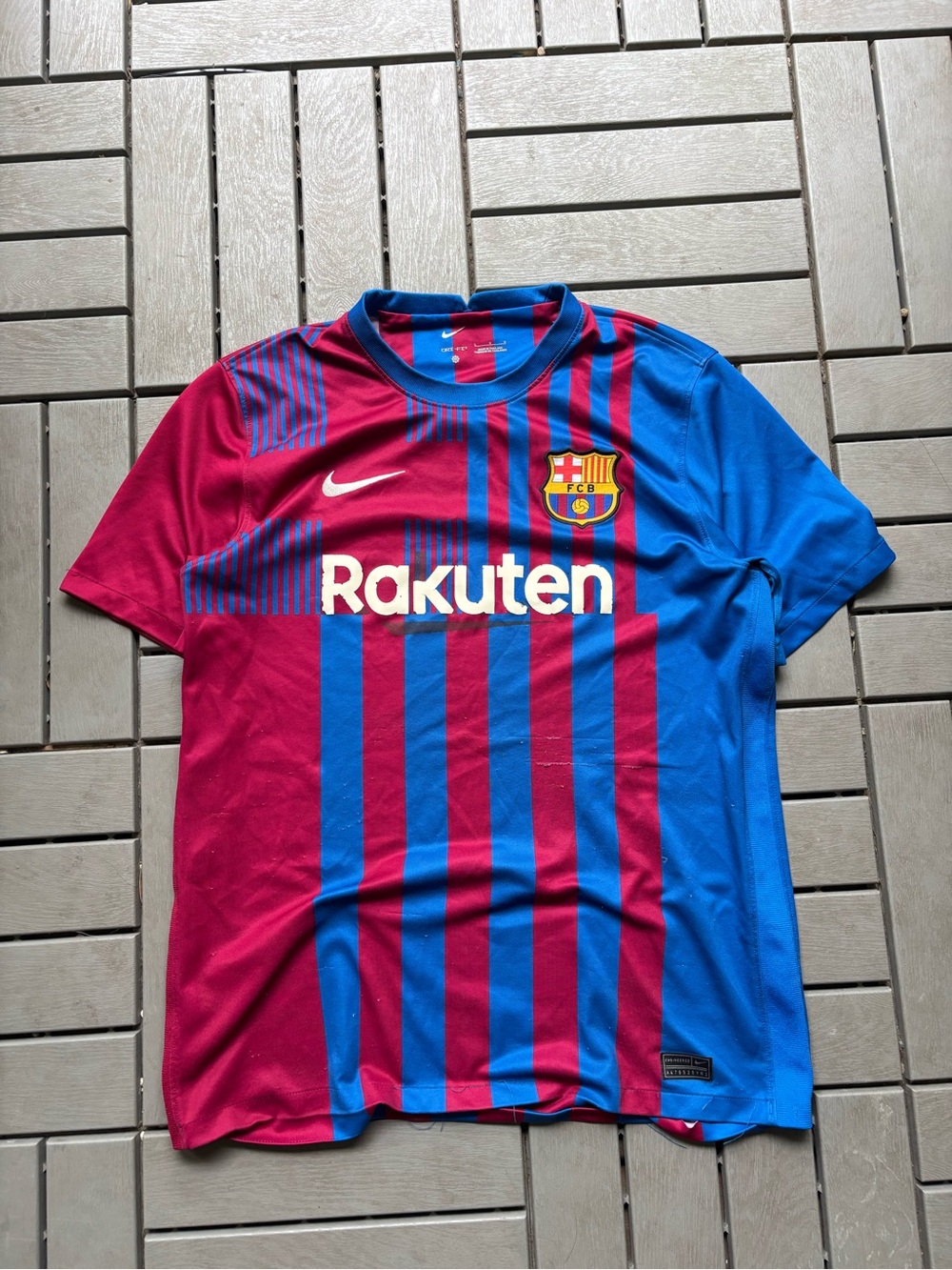 Nike FC Barcelona Striped Jersey - Blue & Maroon